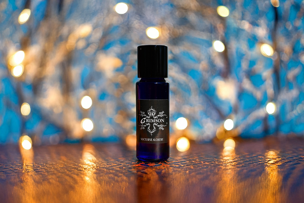 5ml slender blue with insert/dropper and black metal twist lid