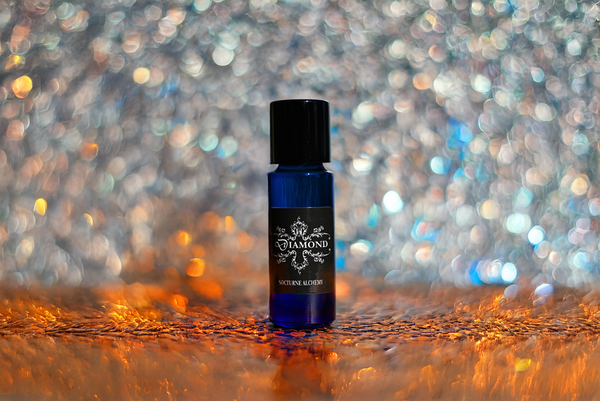 5ml slender blue with insert/dropper and black metal twist lid