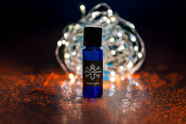 5ml slender blue with insert/dropper and black metal twist lid