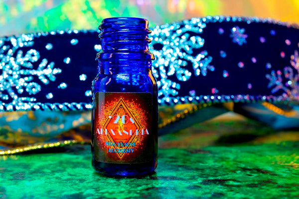 5ml traditional blue bottle, no insert/orifice with twist black phenolic lid