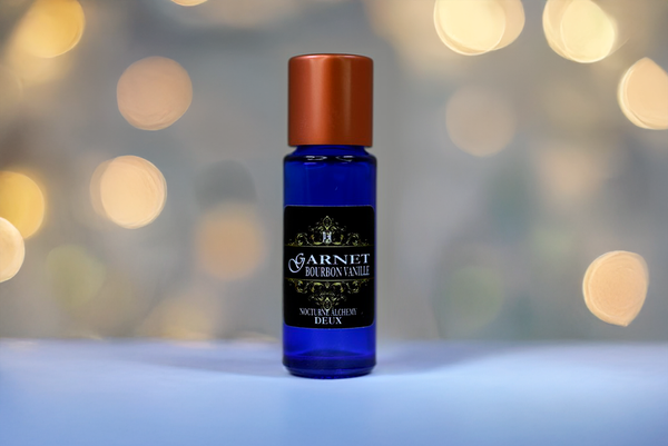 5ml Slender Blue glass bottle with small insert/orifice/dropper and copper twist lid