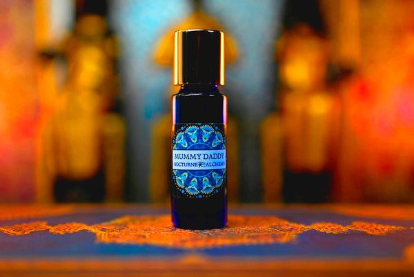 5ml Slender Blue bottle with insert dropper and shiny gold screw lid. Mummy Daddy