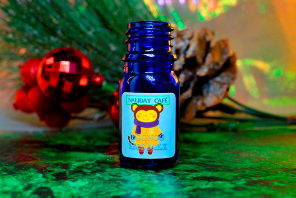 5ml traditional blue bottle, no insert/orifice with twist black phenolic lid