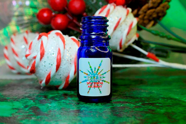 5ml traditional blue bottle, no insert/orifice with twist black phenolic lid