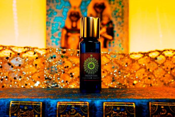 5ml slender blue bottle with insert dropper and golden metal twist lid