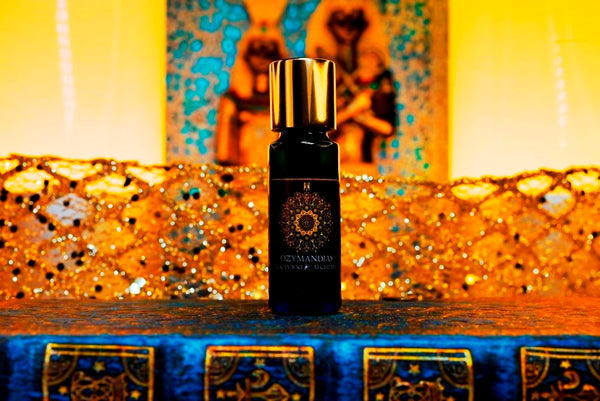 5ml slender blue bottle with insert dropper and golden metal twist lid