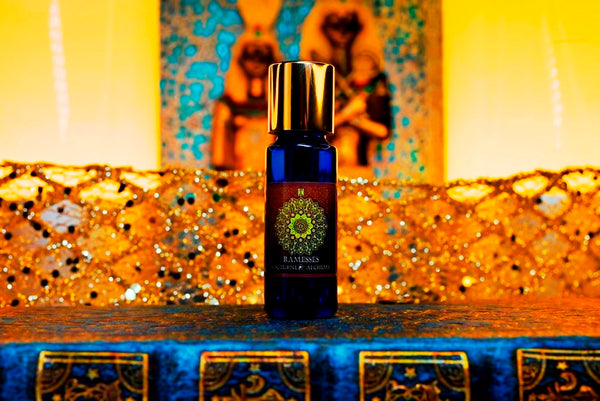 5ml slender blue bottle with insert dropper and golden metal twist lid