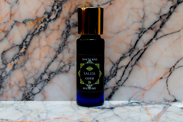 Salem 5ml Slender Blue bottle with insert dropper and shiny gold screw lid