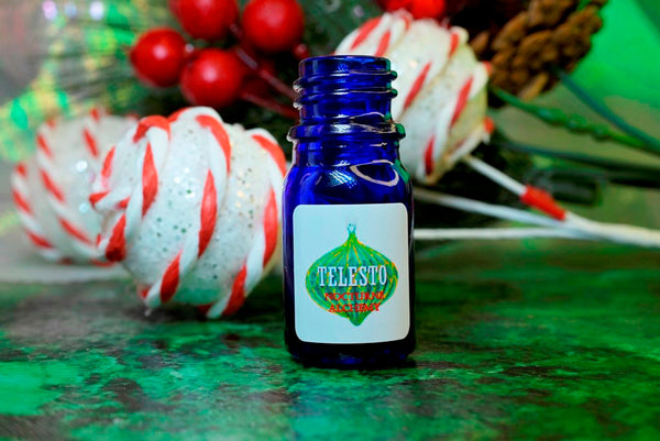 5ml traditional blue bottle, no insert/orifice with twist black phenolic lid