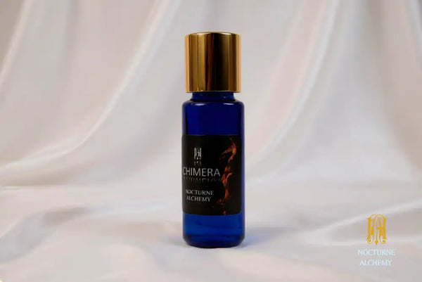 5ml slender blue bottle with insert dropper and golden metal twist lid