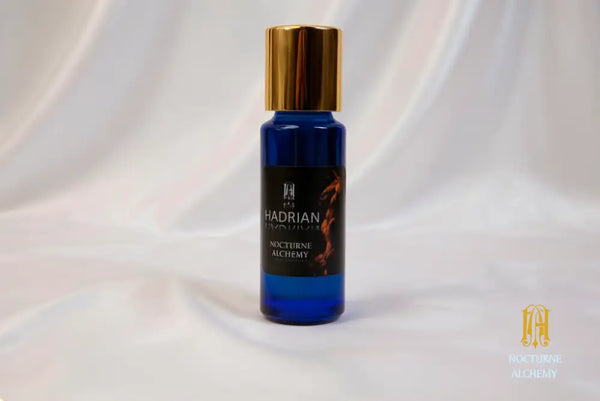 5ml slender blue bottle with insert dropper and golden metal twist lid