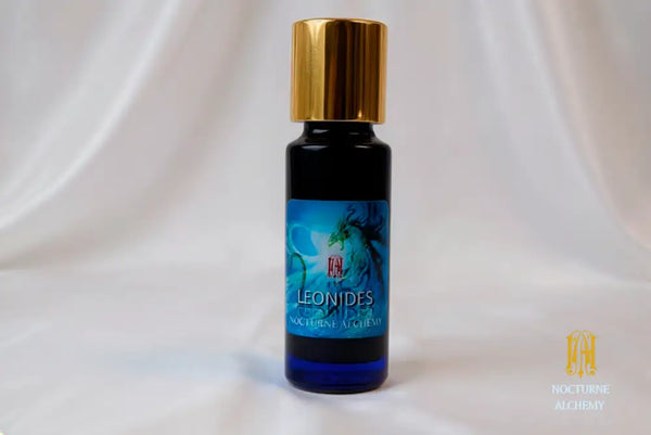 5ml slender blue bottle with insert dropper and golden metal twist lid