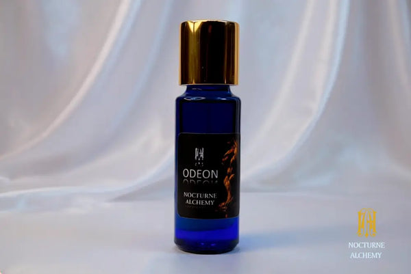 5ml slender blue bottle with insert dropper and golden metal twist lid