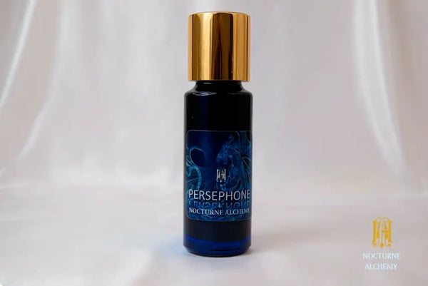 5ml slender blue bottle with insert dropper and golden metal twist lid