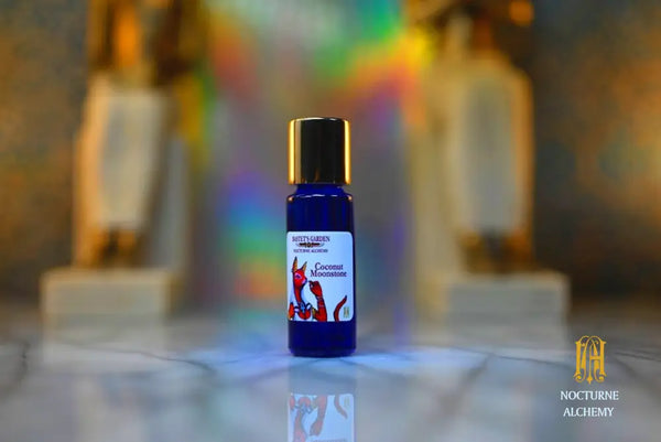 Coconut Moonstone 5ml Slender Blue with insert and screw lid