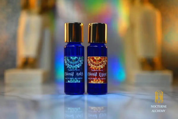 Signature Eternal Ankh and Eternal Egypt 5ml Slender Blue with insert and screw lid