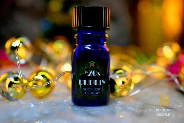 '20s Dublin. 5ml cobalt blue bottle no insert, phenolic screw lid.  