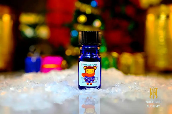 Chocolate Rice Milk - 5ml cobalt blue bottle no insert, phenolic screw lid