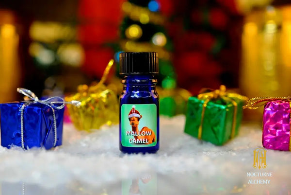 Mallow Camel - 5ml cobalt blue bottle no insert, phenolic screw lid.  