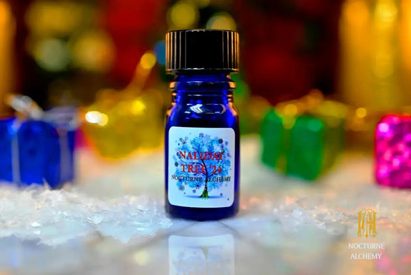 Naliday Tree '24 - 5ml cobalt blue bottle no insert, phenolic screw lid.  