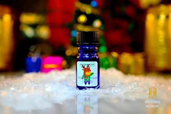 Vanilla Bean Coffee - 5ml cobalt blue bottle no insert, phenolic screw lid.  