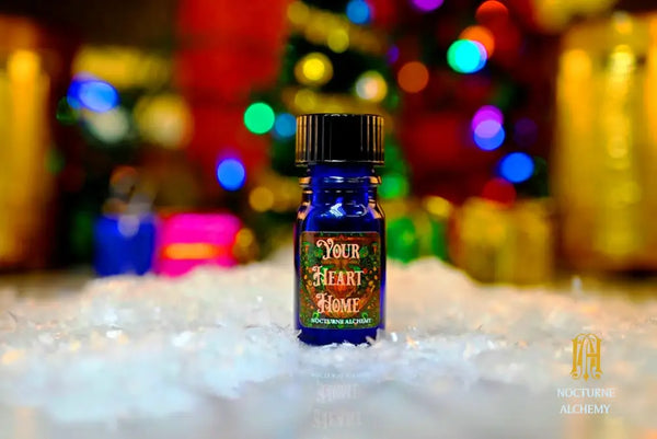 Your Heart Home - 5ml cobalt blue bottle no insert, phenolic screw lid.  