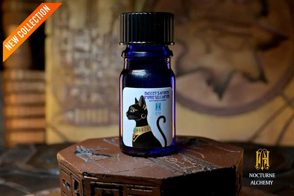 *NEW* NA Anniversary 2026 - Bastet’s Amber Ambre Gossamer - Perfume Oil 5ml blue bottle no insert/black twist lid