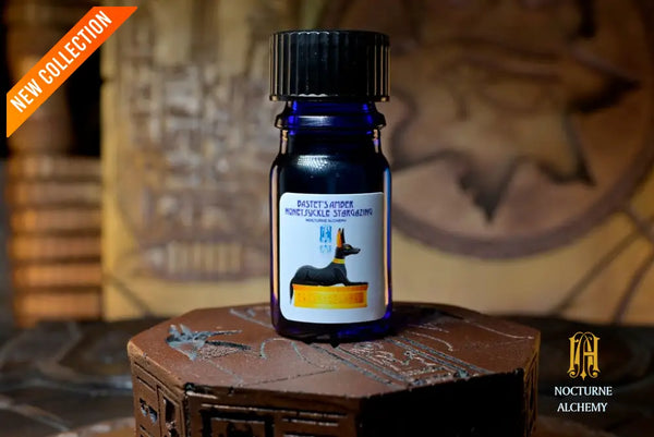 *NEW* NA Anniversary 2026 - Bastet’s Amber Honeysuckle Stargazing - Perfume Oil 5ml blue bottle no insert/black twist lid