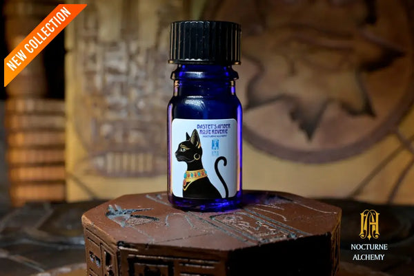 *NEW* NA Anniversary 2026 - Bastet’s Amber Rose Reverie - Perfume Oil 5ml blue bottle no insert/black twist lid