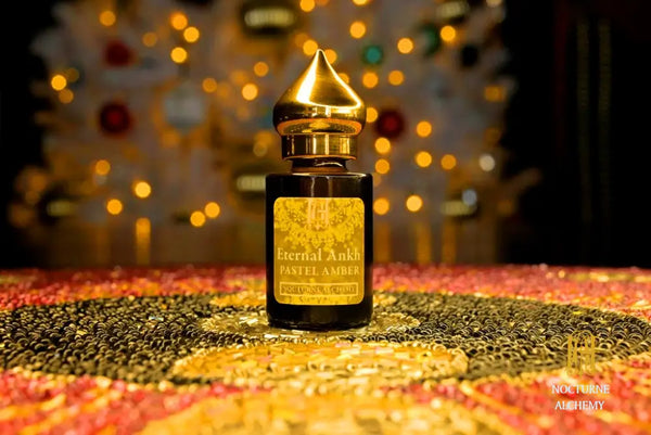 6ml amber cylindrical bottle with dropper insert and golden domed lid