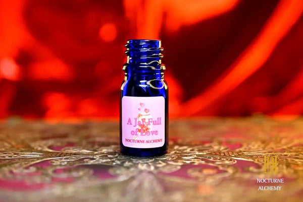 A Jar Full of Love - 5ml cobalt blue bottle no insert, phenolic screw lid. 