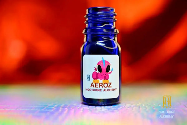 Aeroz - 5ml cobalt blue bottle no insert, phenolic screw lid. 