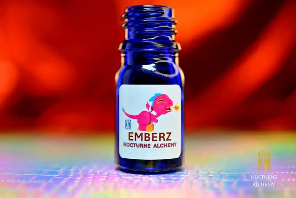 Emberz - 5ml cobalt blue bottle no insert, phenolic screw lid. 