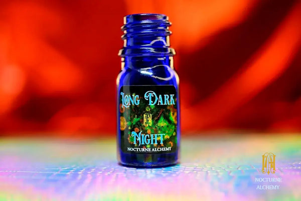 Long Dark Night - 5ml cobalt blue bottle no insert, phenolic screw lid. 