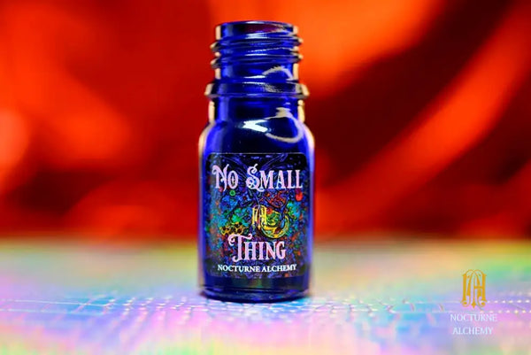 No Small Thing - 5ml cobalt blue bottle no insert, phenolic screw lid. 
