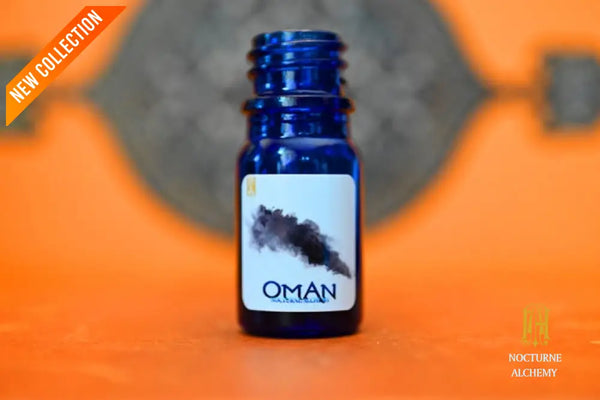 OMAN in 5ml Cobalt Blue Bottle