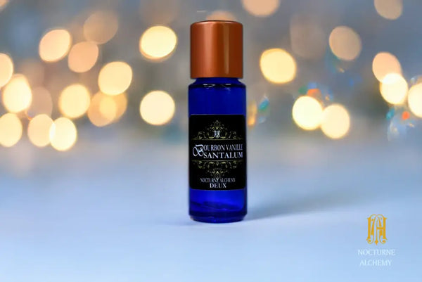 5ml Slender Blue glass bottle with small insert/orifice/dropper and copper twist lid
