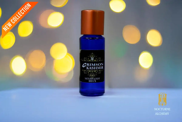 5ml Slender Blue glass bottle with small insert/orifice/dropper and copper twist lid