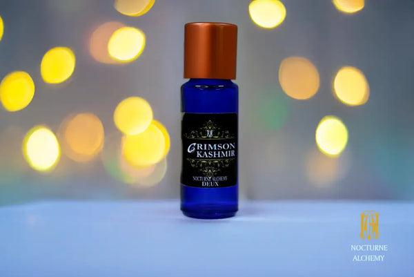 5ml Slender Blue glass bottle with small insert/orifice/dropper and copper twist lid