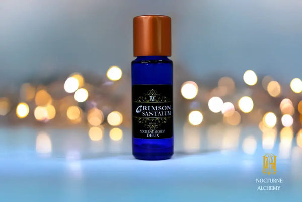5ml Slender Blue glass bottle with small insert/orifice/dropper and copper twist lid