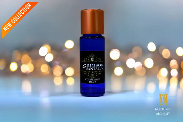 5ml Slender Blue glass bottle with small insert/orifice/dropper and copper twist lid