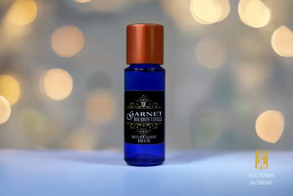 5ml Slender Blue glass bottle with small insert/orifice/dropper and copper twist lid