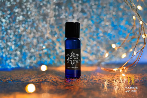 5ml slender blue with insert/dropper and black metal twist lid