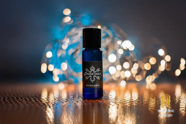 5ml slender blue with insert/dropper and black metal twist lid