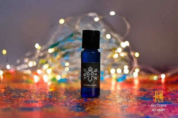 5ml slender blue with insert/dropper and black metal twist lid