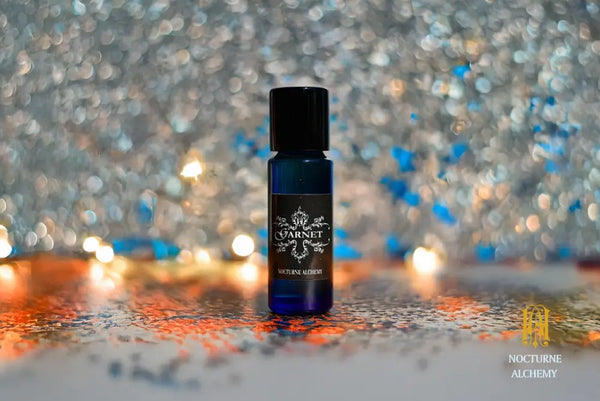 5ml slender blue with insert/dropper and black metal twist lid