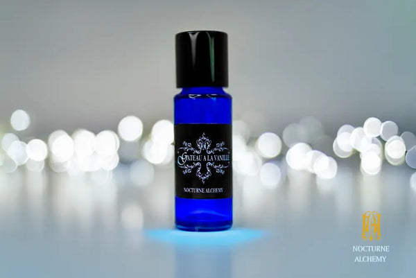 5ml slender blue with insert/dropper and black metal twist lid