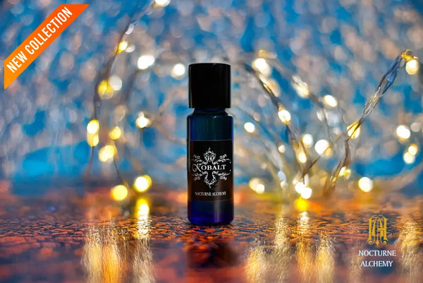 5ml slender blue with insert/dropper and black metal twist lid