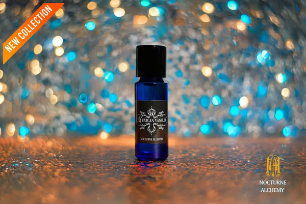 5ml slender blue with insert/dropper and black metal twist lid