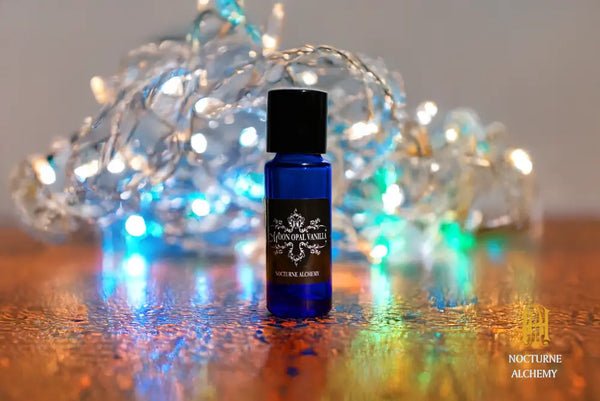 5ml slender blue with insert/dropper and black metal twist lid